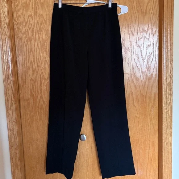 Jones Suit Wear Pants Vintage Women's Size 8 Black Suit Pants - Picture 2 of 4